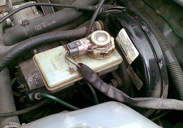 The old master cylinder