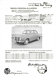 Saab 96 F.I.A. Specification