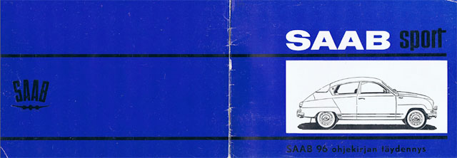 Saab Sport handbooks 1964 to 1965 – Finnish and Swedish only