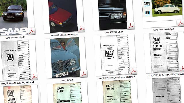 Saab service books and spare parts catalogues online