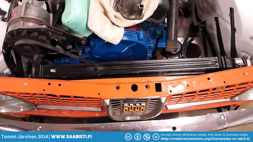 Saab 96 V4 Rally – Fitting the Saab 99 radiator