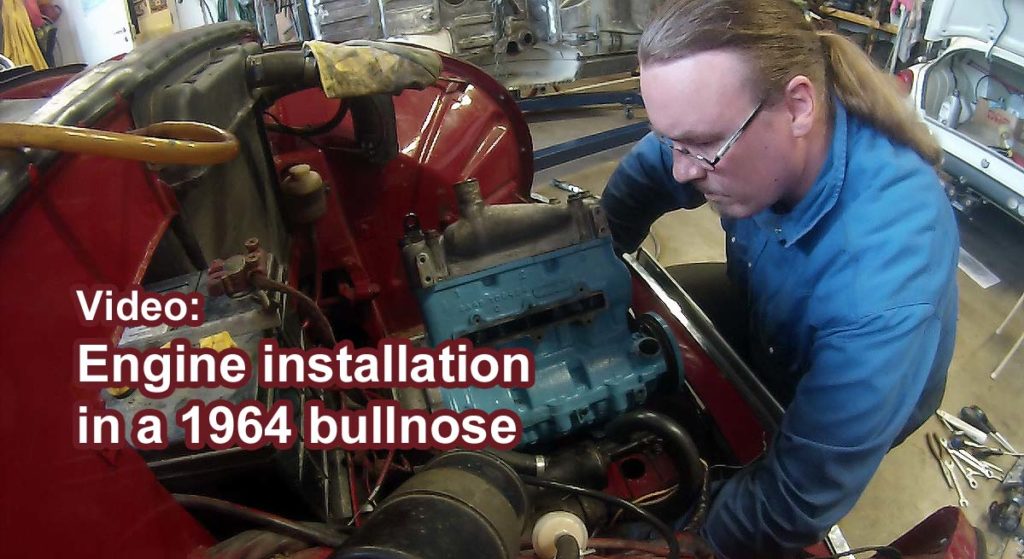 Video of installing the engine in a Saab 96 two stroke 1964